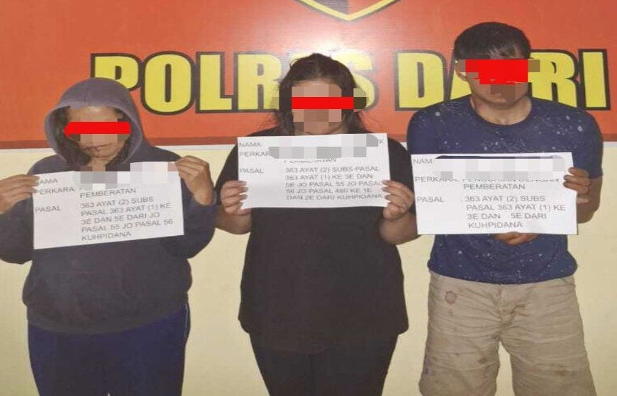 Polres Dairi Tangkap 3 Pelaku Pencurian Emas dan Surat Berharga Senilai Rp 700 Juta